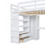 Lit mezzanine en bois avec garde-robe intégré