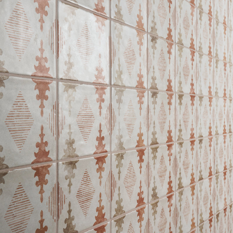 Paula Purroy Antoni 5.11 In. X 5.11 In. Matte Ceramic Wall Tile (6.02 Sq. Ft. / Case), Aztec Terracotta