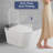 Tankless Smart Toilet With Bidet Built In, Auto Open & Close, Wider Bidet With Heated Seat, Warm Water And Dry, Foot Sensor, LED Display, Remote Control, White