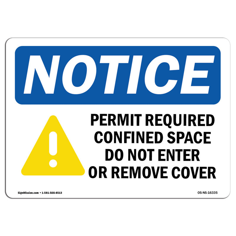 Permis requis en aluminium confiné 12 x 18