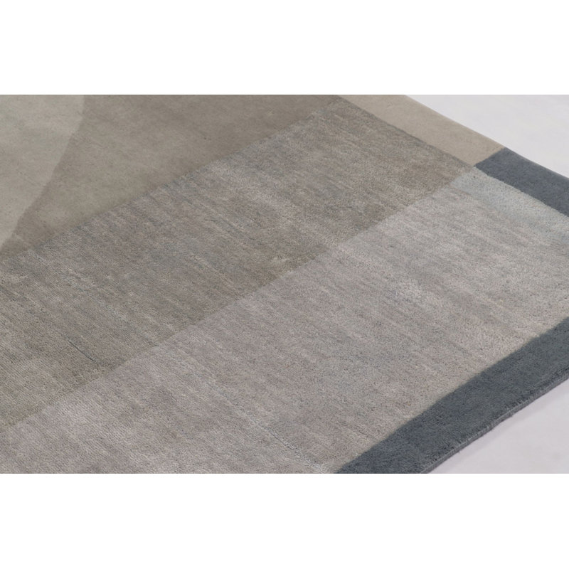 Mid Century Modern Handmade Wool Area Rug