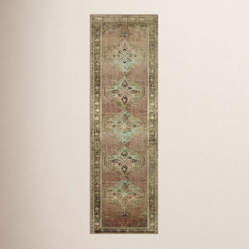 Magnolia Home By Joanna Gaines X Loloi Sinclair Machine Washable Clay / Tobacco Area Rug, Runner 2'3" x 7'6"