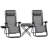 Zero Gravity Chair Set With Side Table, Folding Reclining Chair With Cupholders & Pillows-1128560779