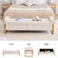 Banc de rangement en velours pour chambre à coucher, pieds dorés-1685327943