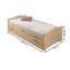 Ulli cot bed with trundle and 3 drawers - including slatted frame-16734957-92871078