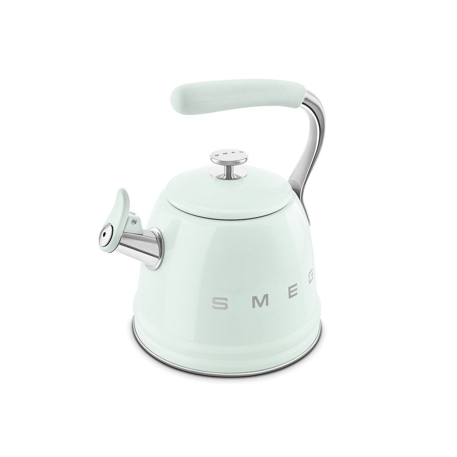 SMEG 50"s Retro Style Whistling Stovetop Kettle, Pastel Green