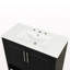 Meuble-lavabo 36 po avec lavabo, armoire de salle de bain multifonctionnelle avec portes et tiroirs, cadre en panneau de fibres à densité moyenne et panneau de fibres à densité moyenne, noir