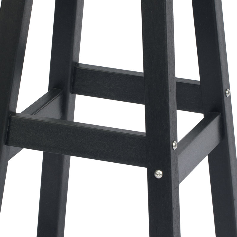 Tabouret de comptoir rond 24 po Laguna, Noir