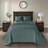 3 Piece Reversible Bedspread Set Balsam Green