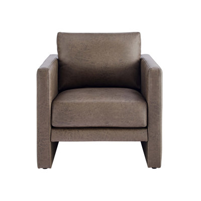 Faux Leather Arm Chair