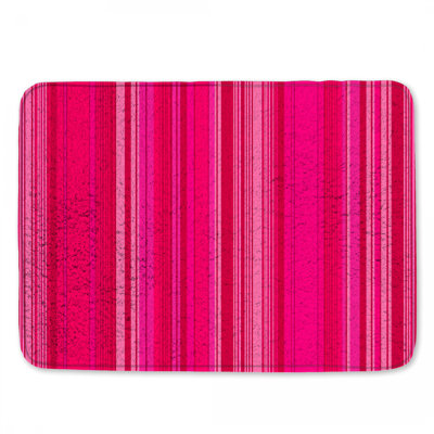 Pink Stripes Bath Mat Modern Bathroom Decor