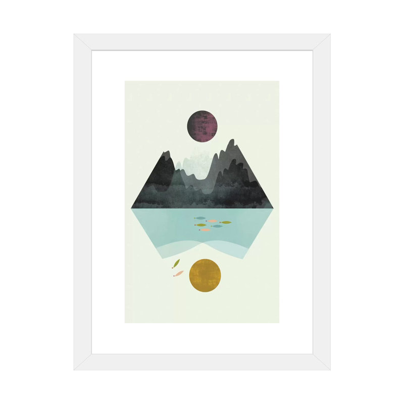 «Storm And Calm» - Impression, H 32 po x l 24 po x P 1 po, Papier beaux-arts encadré blanc