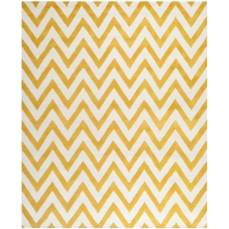 Sanyla Cambridge Hand Tufted Wool Chevron Rug, Runner 2'6" x 8'