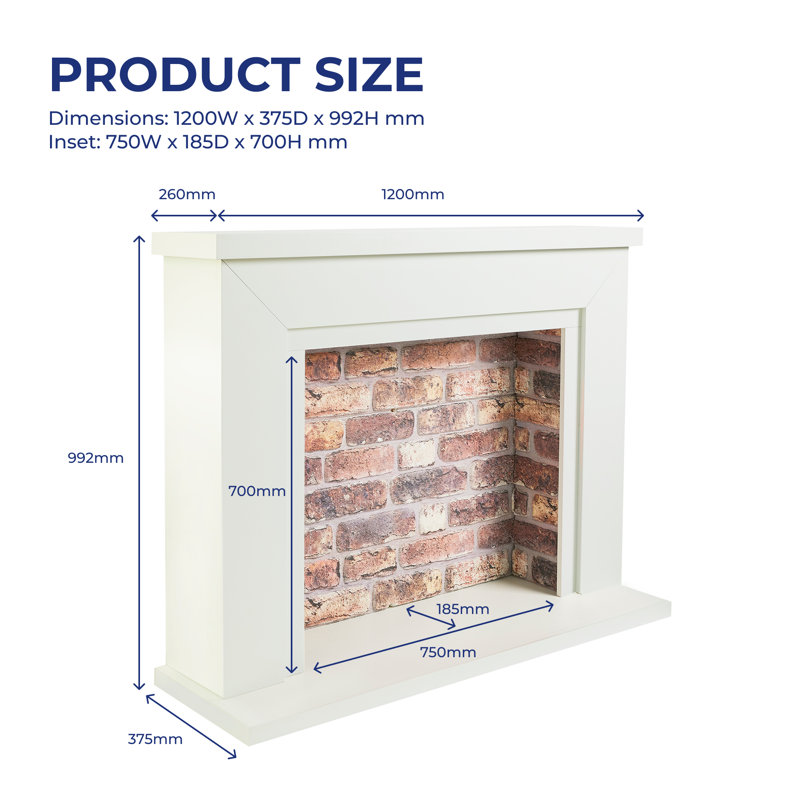 Farlington Electric Stove Suite, White/Rustic