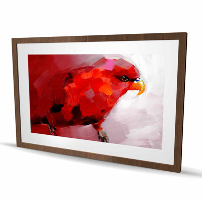 Motif de perroquet abstrait rouge