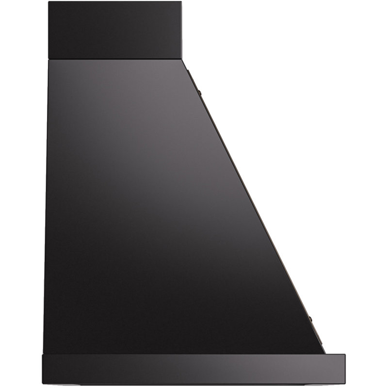 ILVE 36" Nostalgie II Noblesse 600 CFM Ducted Wall Mount Range Hood, Glossy Black/Burnished