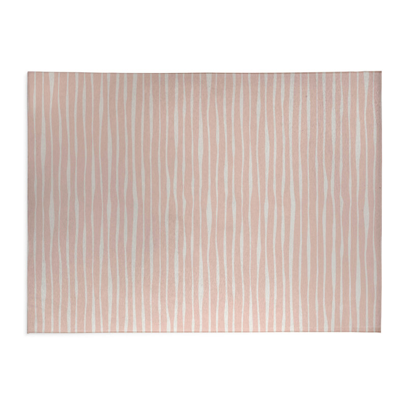 Tapis de cuisine Spine Colonne, Rectangle 5 pi x 7 pi, Rose, Small Striped