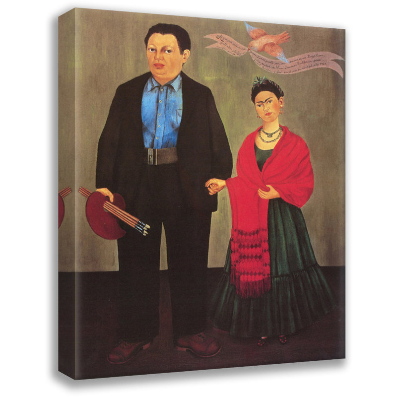 «Frida and Diego Rivera» par Frida Kahlo, toile tendue avec châssis, H 40 po x l 28 po