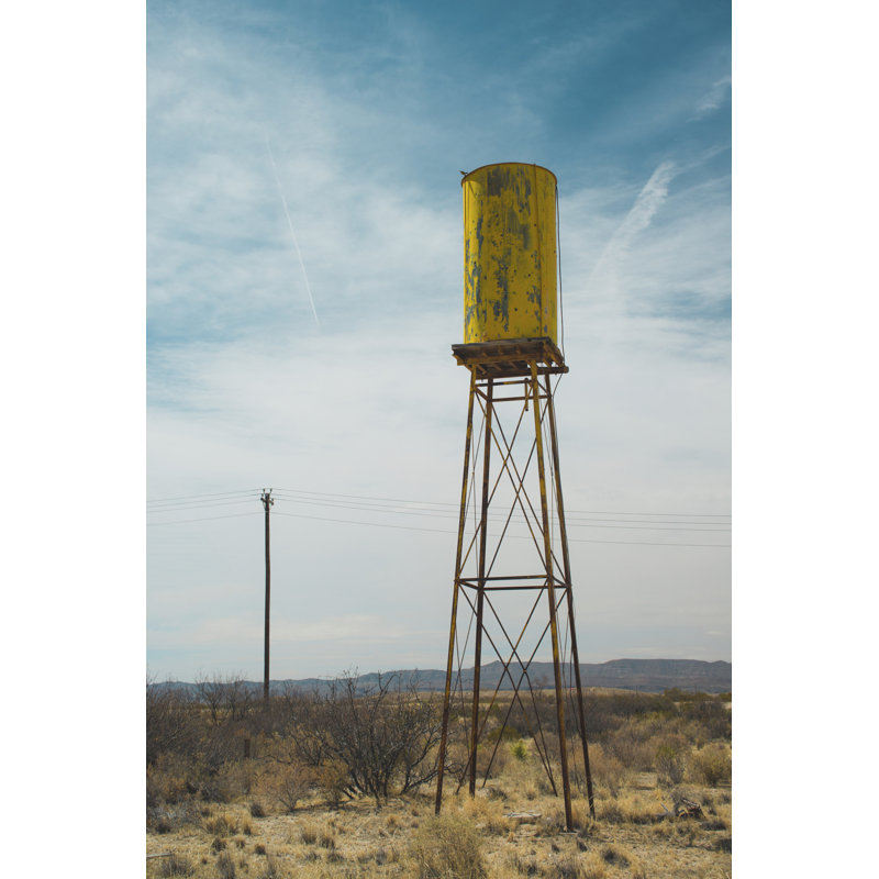 Yellow Water Tower II by Sonja Quintero - Wrapped Canvas Print, 91cm H x 61cm W