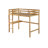 Twin High Loft Bed, Rubber Wood  Loft Bed With Safety Guardrail, Built-In Desk, Ladder,White Oak