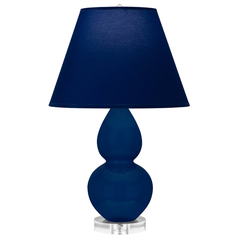 Petite lampe d'appoint à double gourde, Bleu marine/gris, Cobalt; cobalt