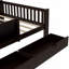 Lit plateforme double, avec tableau noir, bois massif avec tiroirs et tablettes de rangement, amusant et peu encombrant-1092462940-1092462943