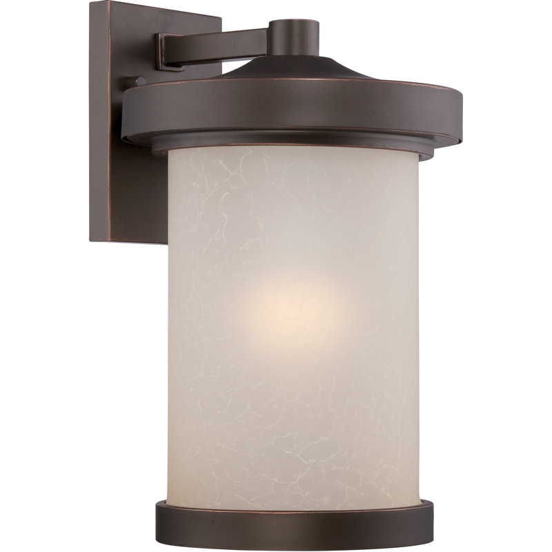 Applique murale d'extérieur à 1 ampoule bronze acajou Thorpe, H 10,38 po x l 5,5 po x P 6,25 po