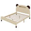 Lit plateforme en bois Caravelle avec tête de lit en forme d'ours-283986898-283986911