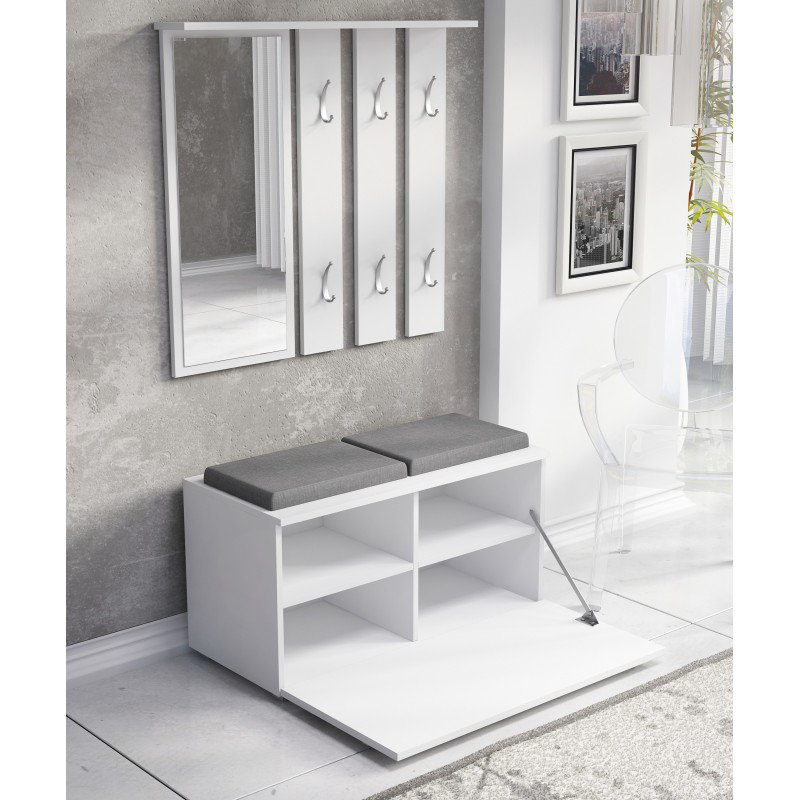 Bellicourt Hall Tree 41cm Wide, White