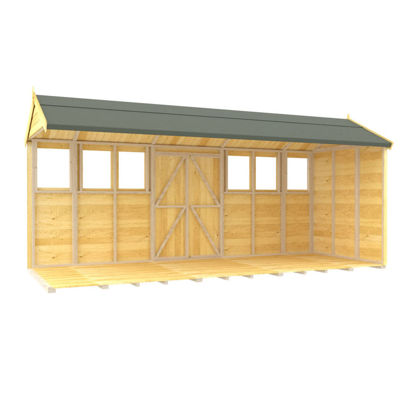 7ft x 16ft Apex Summer Shed