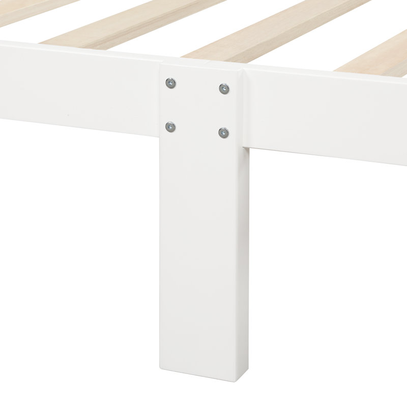 Wadsworth Twin Solid Wood Standard Bed, White