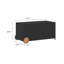 Boîte de rangement d'extérieur Saki, rotin rectangulaire en poly noir, roues en bois-117523366