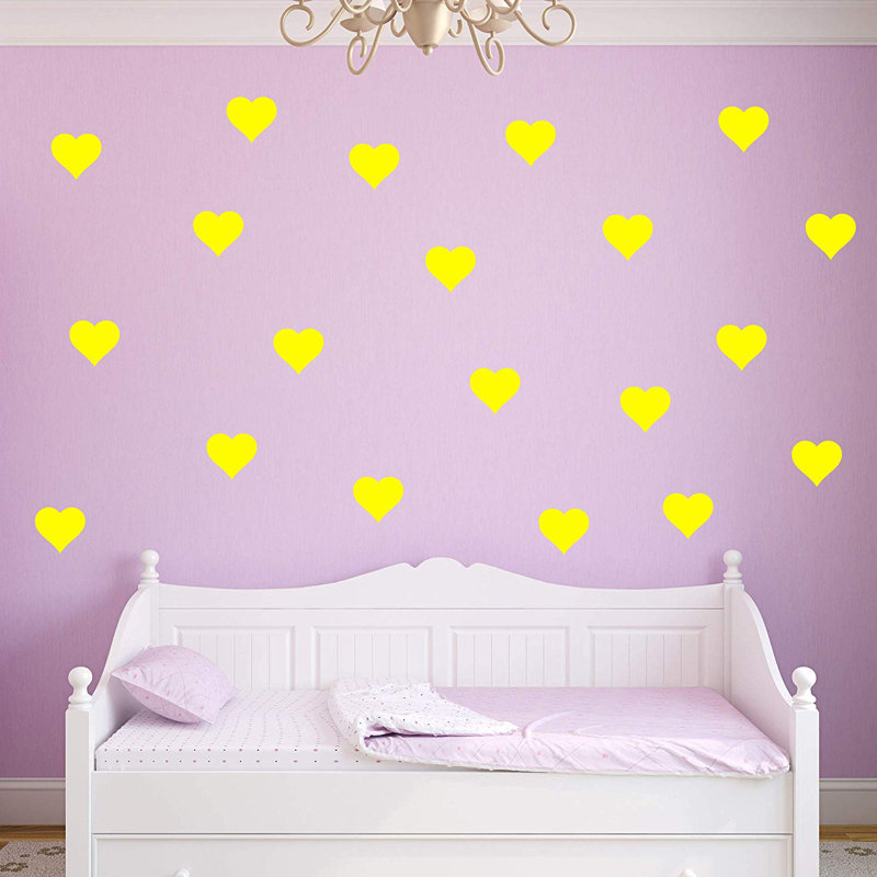Décalcomanie murale dame, H 1,9 po x l 2 po, Jaune