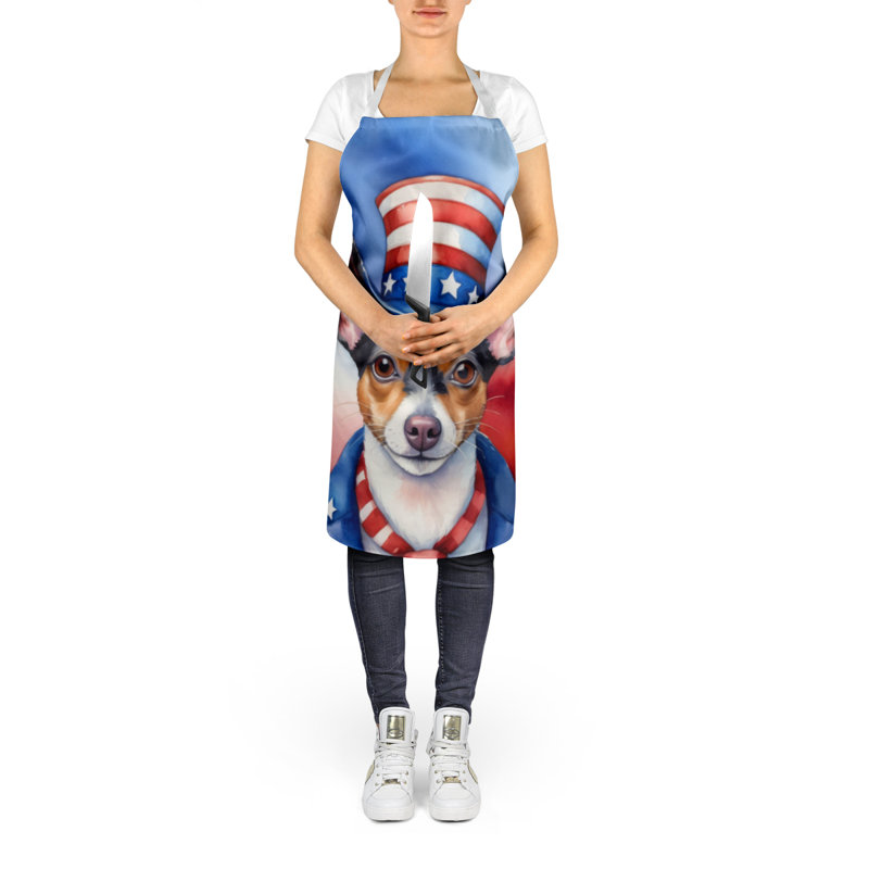 Patriotic American Apron, Rat Terrier