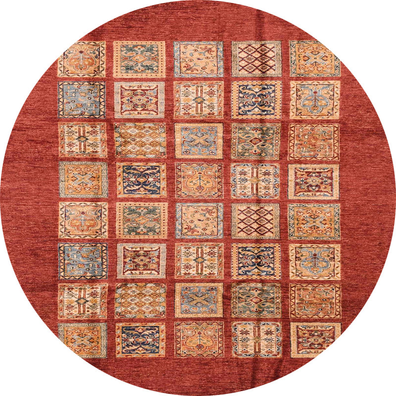 Tapis abstrait moderne 3751ABS3759, Rond 5 pi