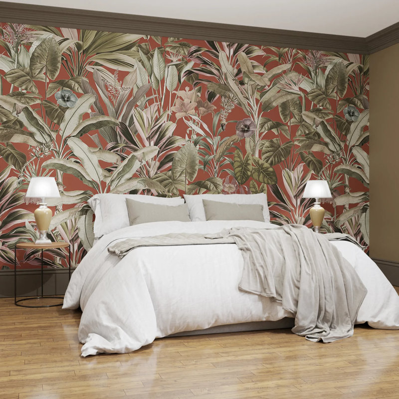Superfresco Easy Funky Jungle Print To Order Fixed Size 2.8m x 3m Mural, Terracotta 