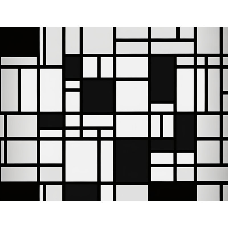Machine Printed Throw Blanket, 60" L x 50" W, Plaid, Black/White