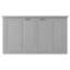 Lit escamotable simple, peut être plié dans une armoire, gris