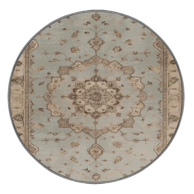 Machine Washable Tabriz Gray Area Rug