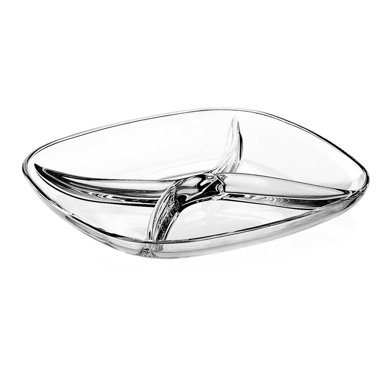 Plat de service divisé Ayios, l 9,5 po x P 9,5 po