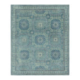 Rug & Kilim’S Samarkand-Inspired Rug, Greek Keys And Medallions In Cool Blues