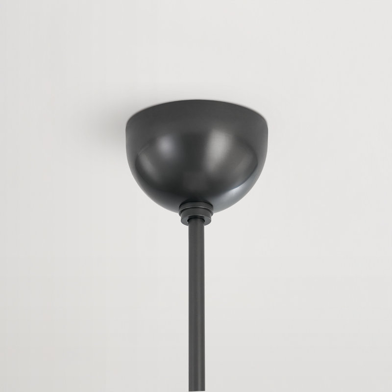 Elegant Polished Nickel Bowl Pendant with White Glass Shade