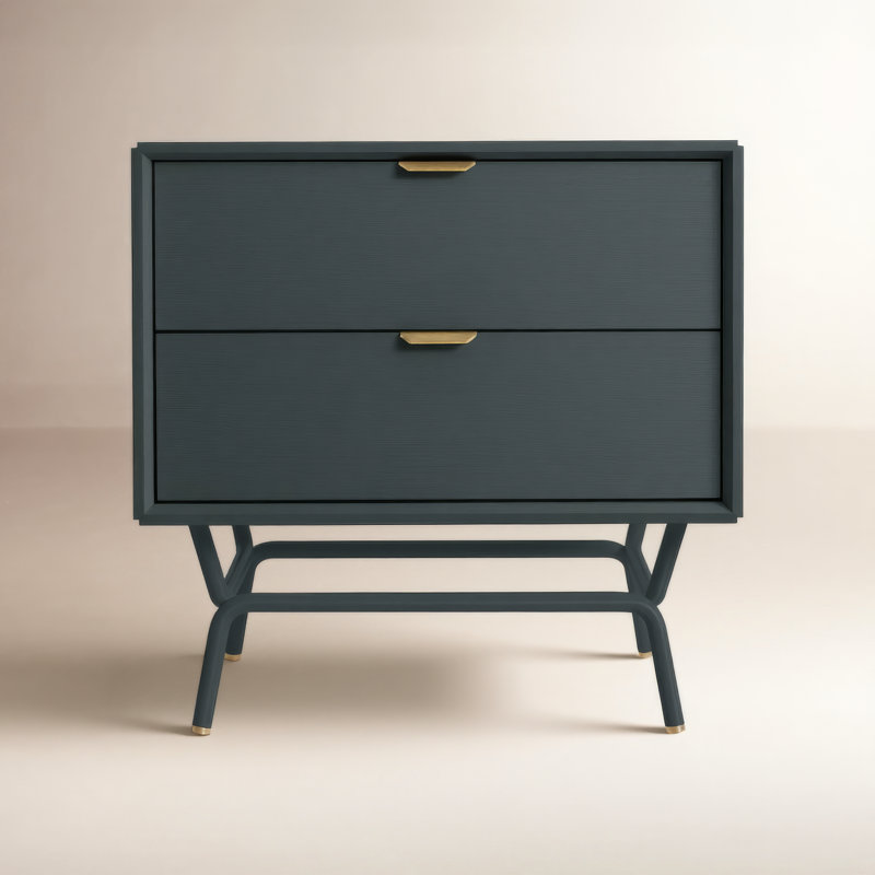 Dang 2 - Drawer Nightstand, Navy Green
