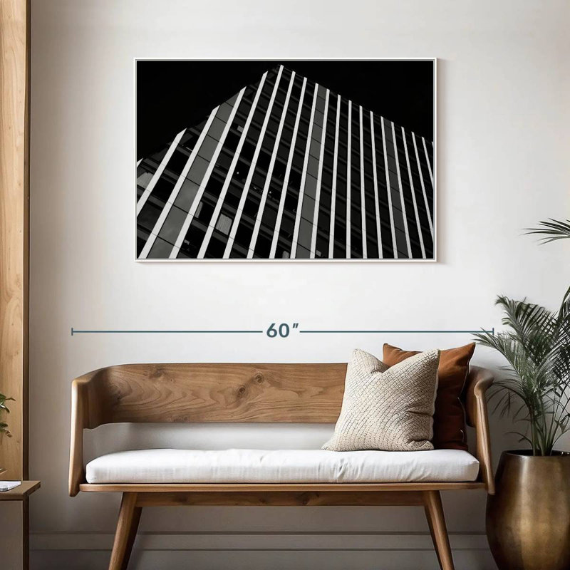 London Building, Cadre flottant blanc, 43 po x 29 po