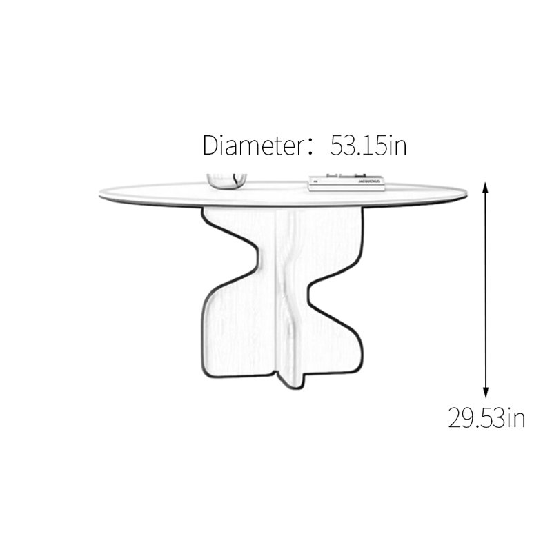 Table de salle à manger en frêne, H 29,53 po x L 53,15 po x l 53,15 po, Noir