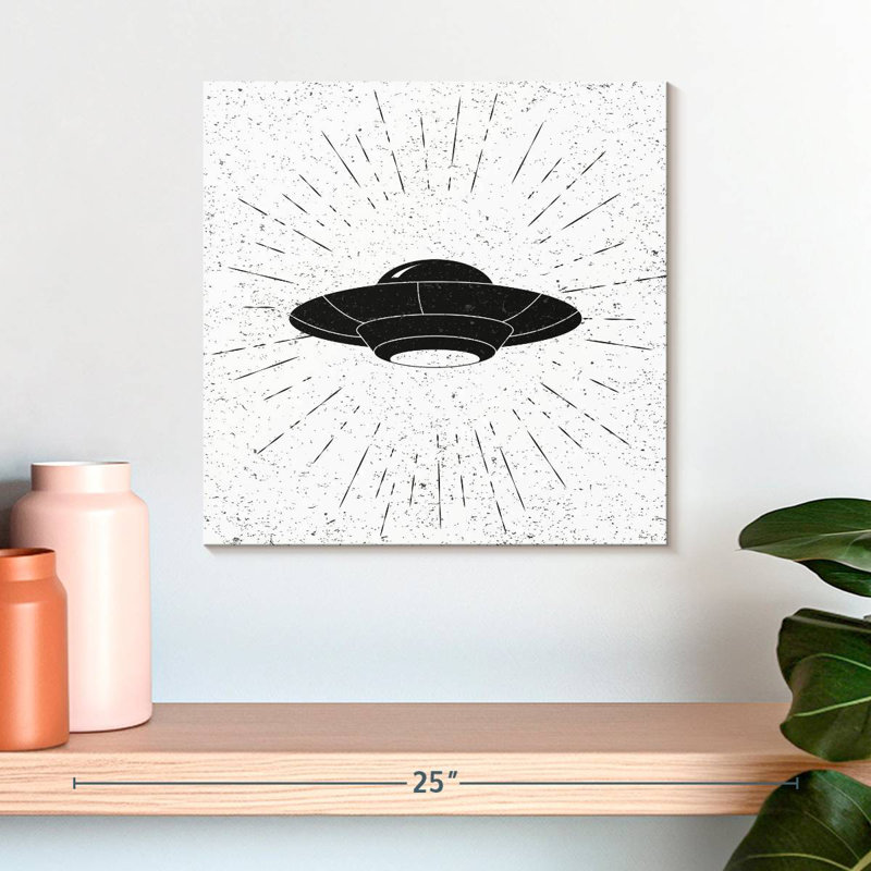 Kelan Cartoon UFO, 16" H x 16" W