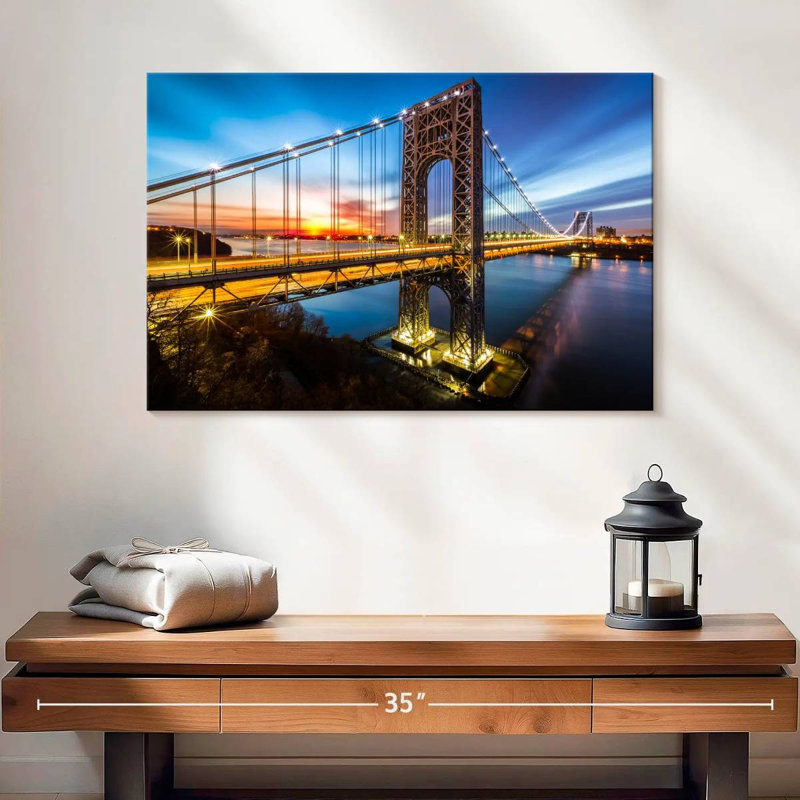 Lilie George Washington Bridge Lights, 16" H x 24" W