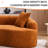 4 Orange Chenille Fabric - Soft And Sponge Living Room Cozy Seating