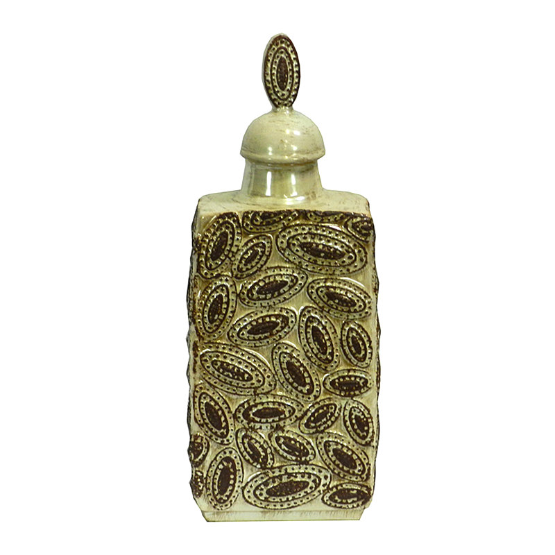 Ceramic Table Vase, 17" H x 3" W x 5.5" D