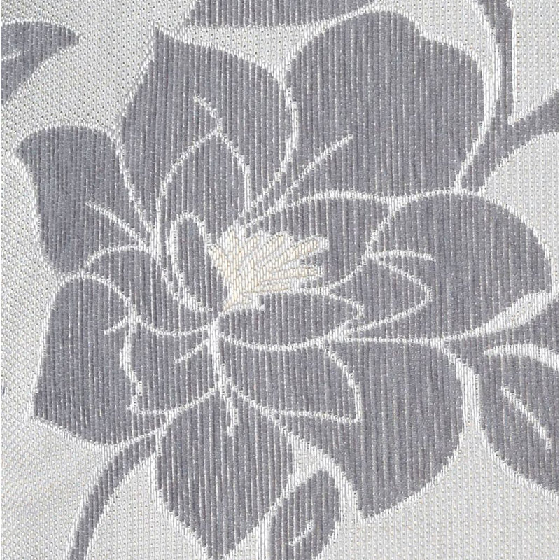 Darionne Floral Square Throw Cushion, 55 cm H x 55 cm W x 15 cm D, Silver